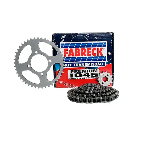 KIT RELACAO - COROA, PINHAO E CORRENTE - YBR 125 00/05